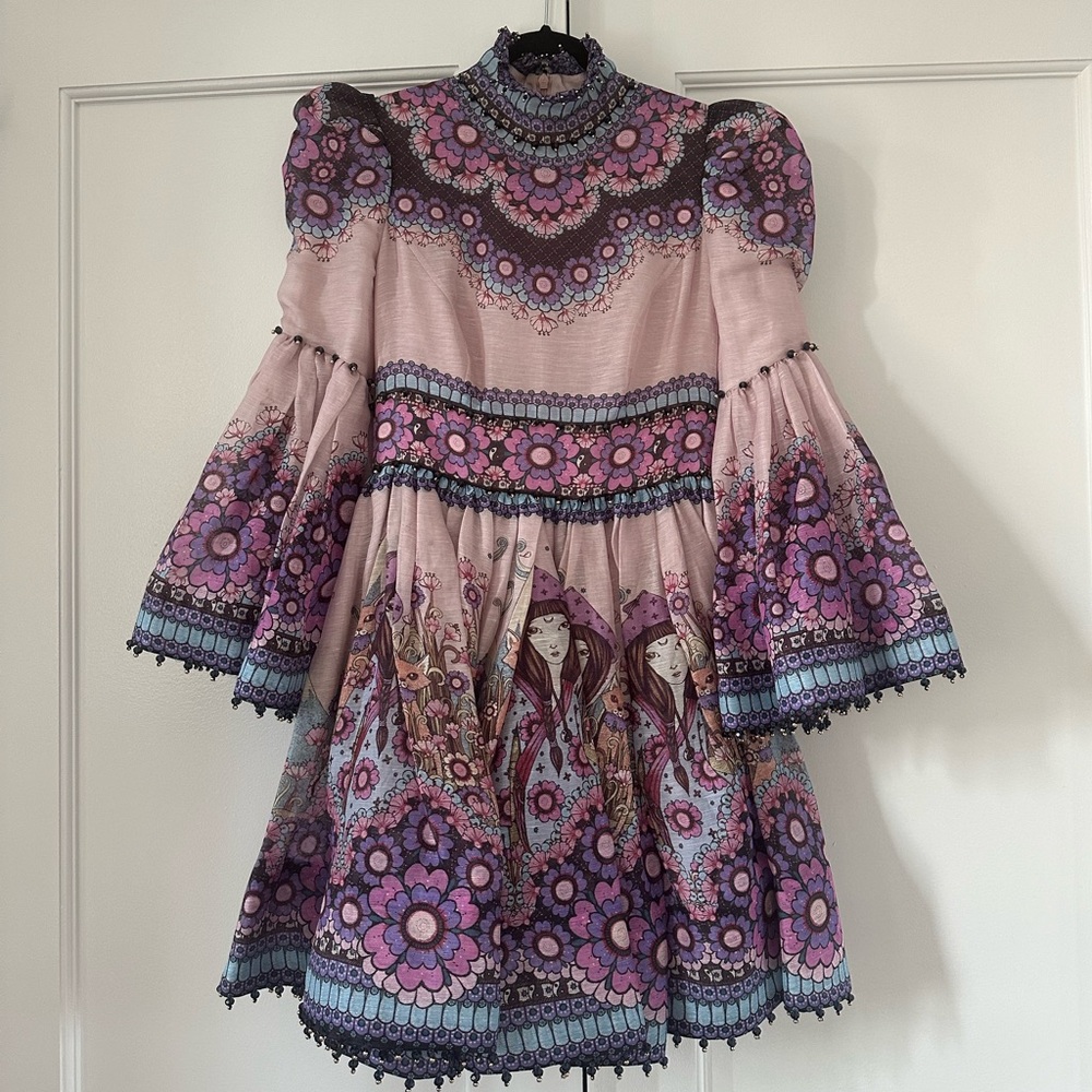 Zimmermann Celestial Purple Mini Dress - Picture 2 of 7